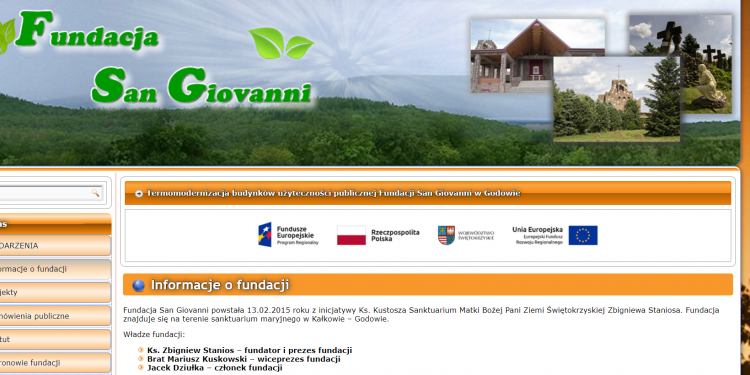 Strona internetowa Fundacji