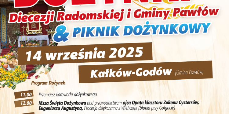 Zaproszenie na Dożynki diecezjalno-gminne w Kałkowie-Godowie