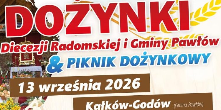 ZAPRASZAMY NA DOŻYNKI DIECEZJALNO – GMINNE 13.09.2026